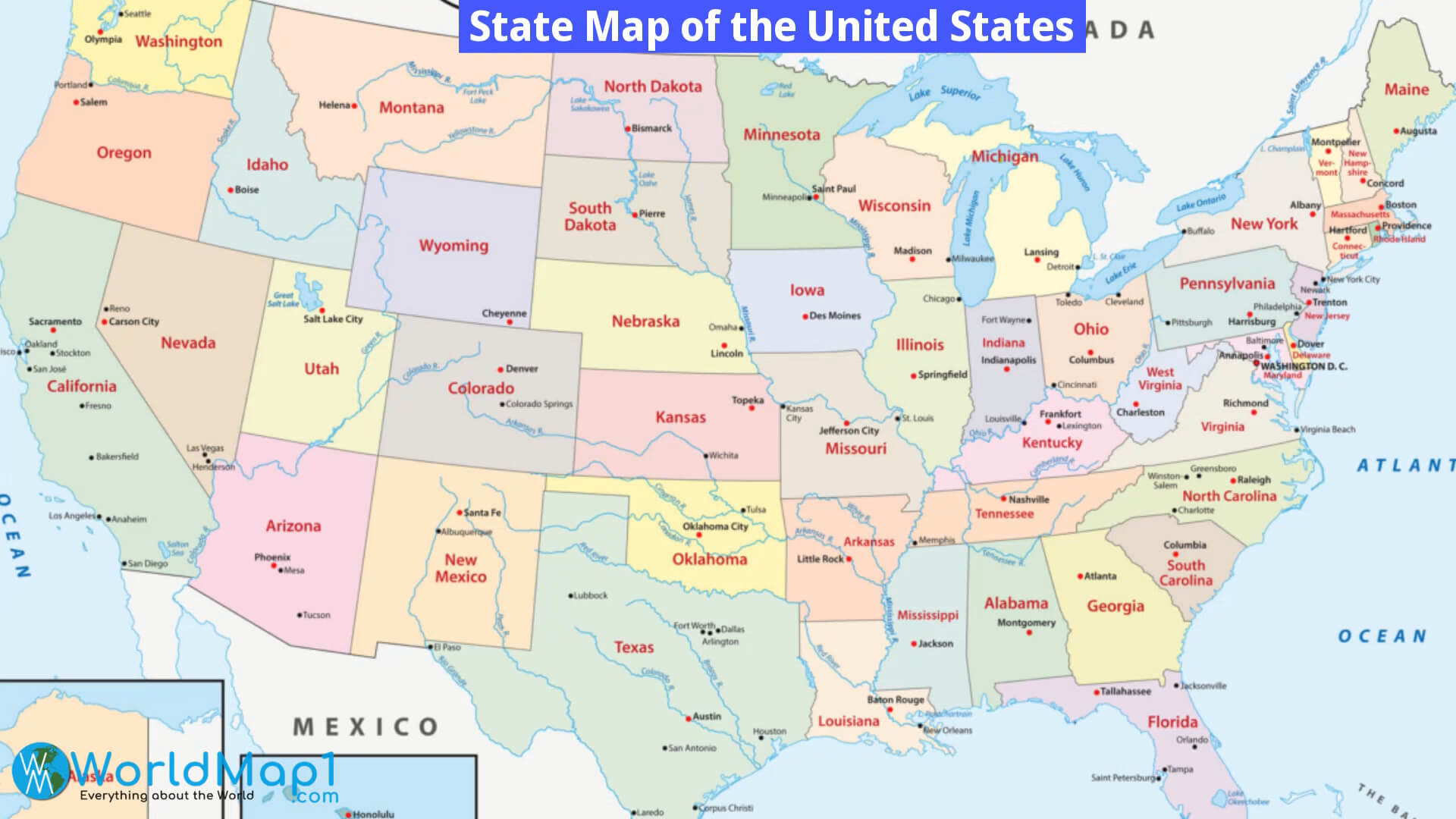 State Map of the United States